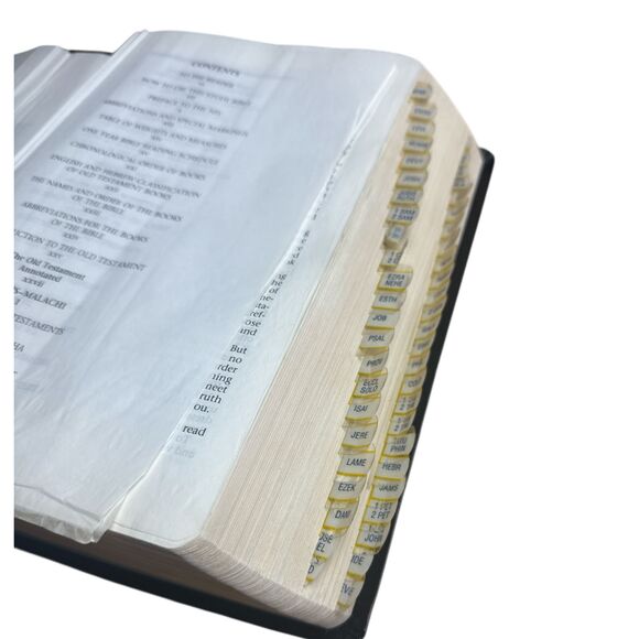 1994 Ryrie Study Bible KJV Black Bonded Leather Red Letter Edition Moody - Picture 5 of 10